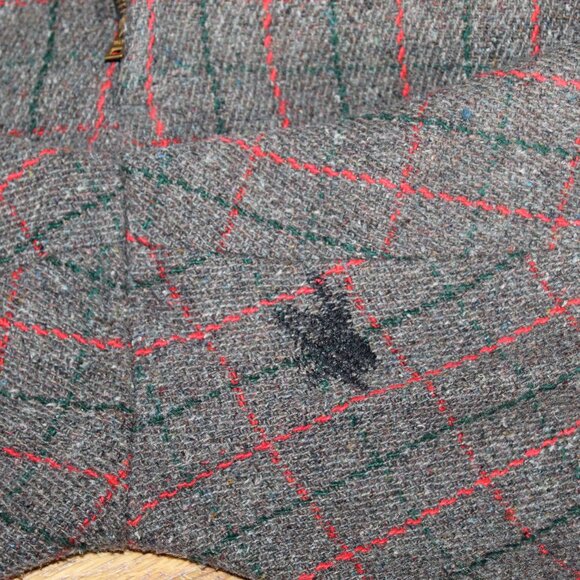 Vintage A-Kay Wool Plaid Windowpane Hunting Logging Work Pants Men's 36x28 - Picture 7 of 11